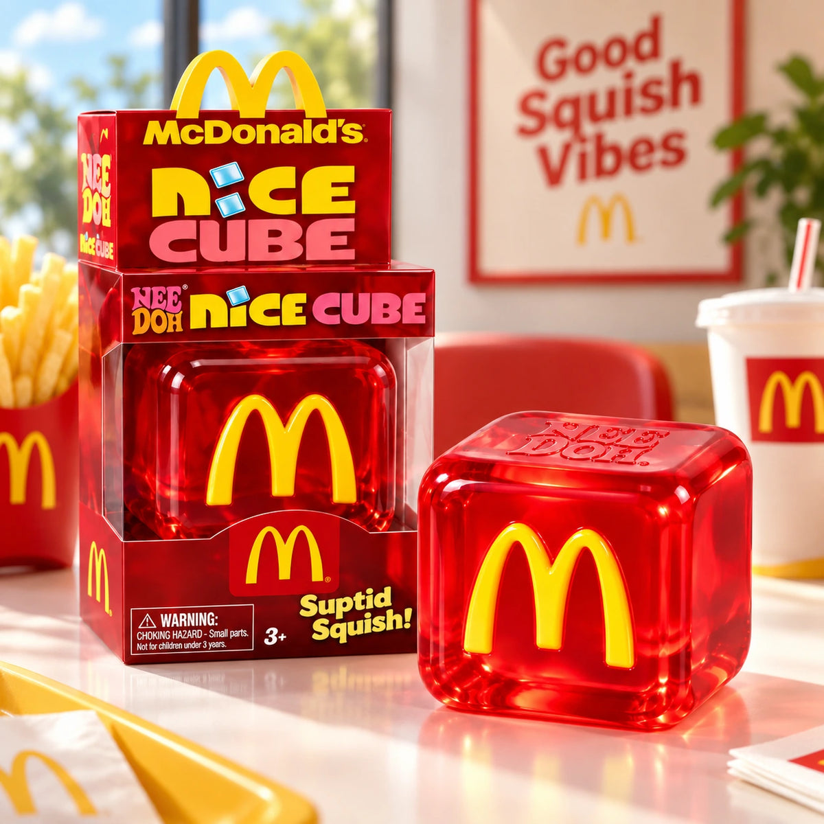 NeeDoh Nice Cube & Jelly Squish Slow-Rise Stress Relief Toy