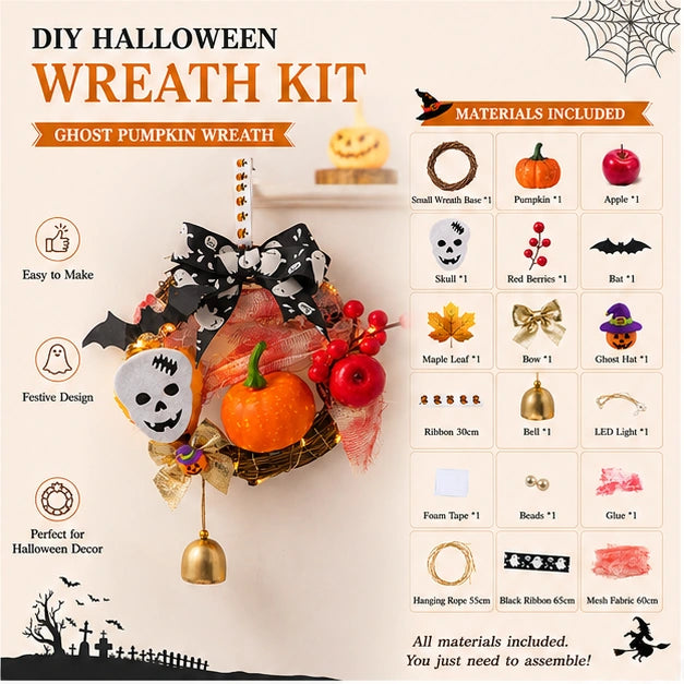DIY Halloween Light-Up Wreath Kit