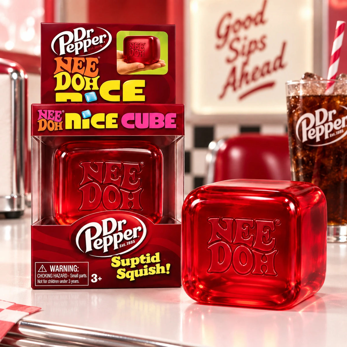 NeeDoh Nice Cube & Jelly Squish Slow-Rise Stress Relief Toy