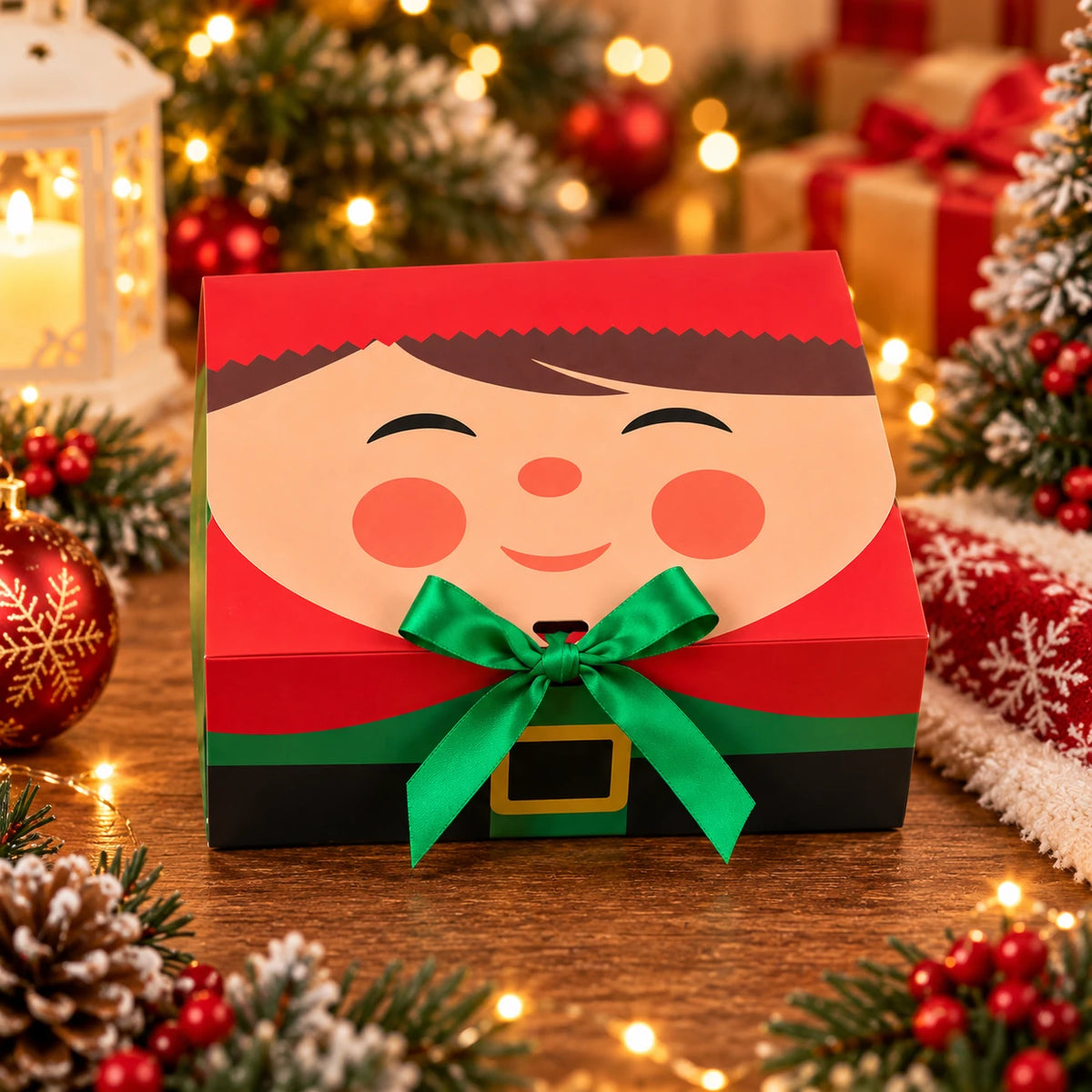Christmas Character Gift Boxes – 6-Piece Festive Gift Packaging Set