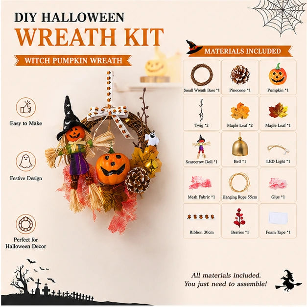 DIY Halloween Light-Up Wreath Kit