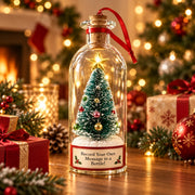 Christmas Tree & Snowman in a Bottle – Mini Holiday Keepsake Ornament