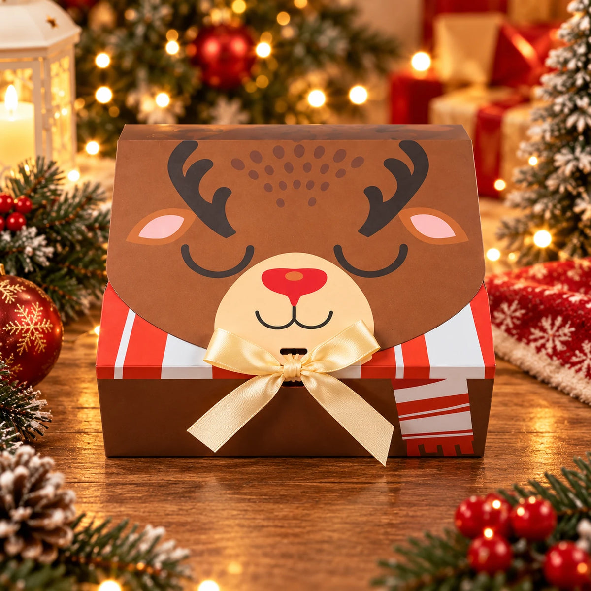 Christmas Character Gift Boxes – 6-Piece Festive Gift Packaging Set