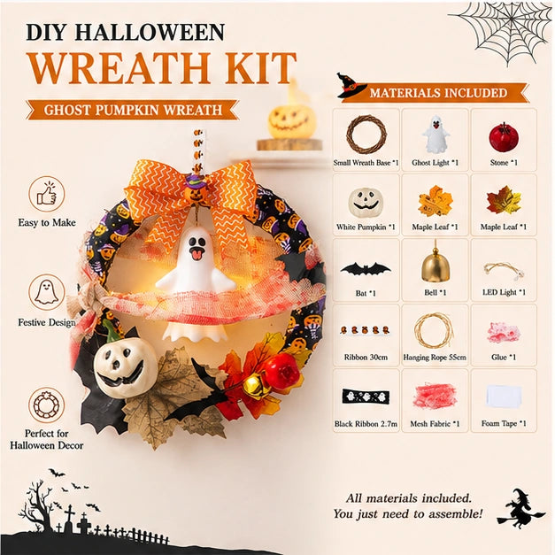 DIY Halloween Light-Up Wreath Kit