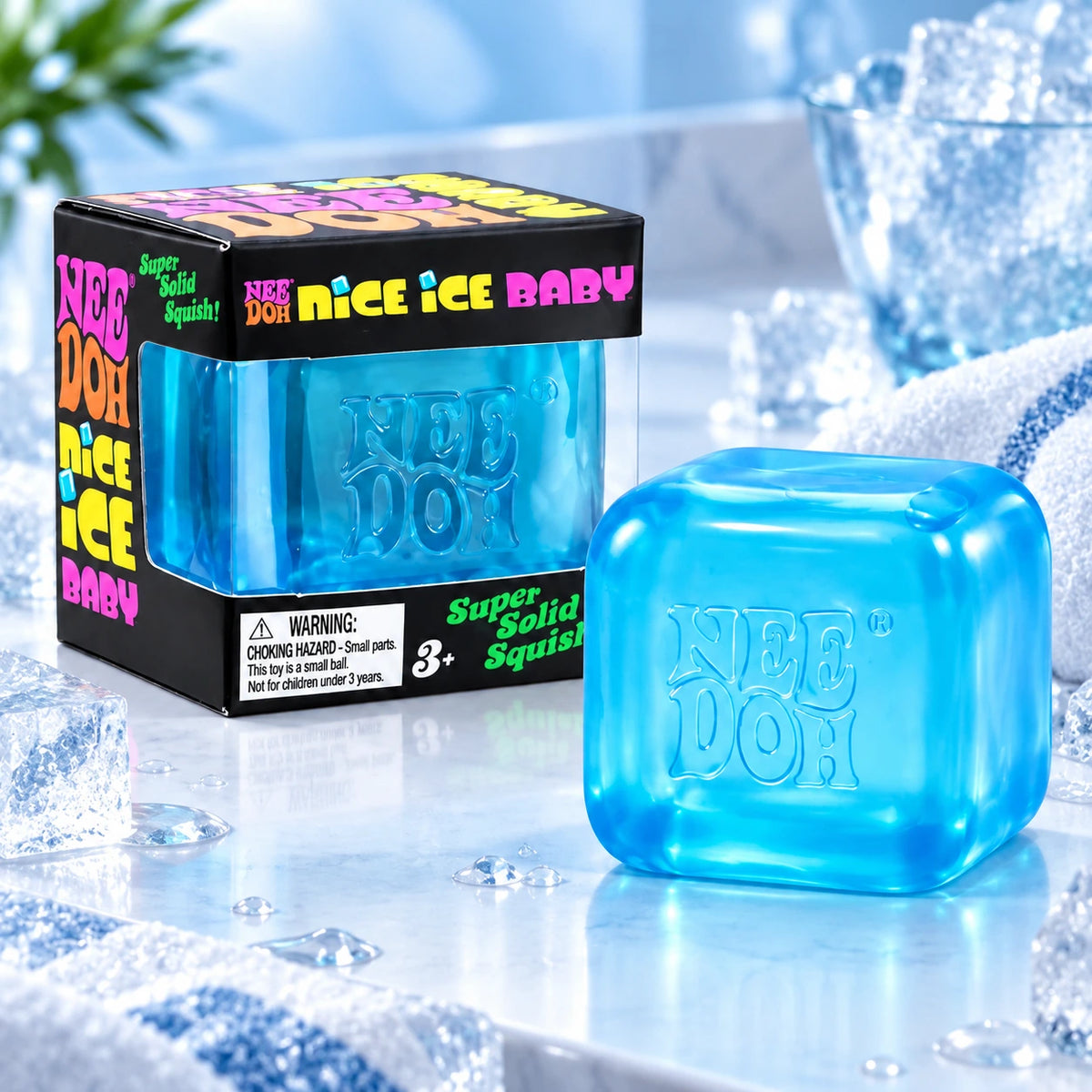 NeeDoh Nice Cube & Jelly Squish Slow-Rise Stress Relief Toy