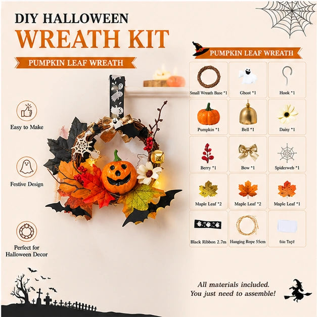 DIY Halloween Light-Up Wreath Kit