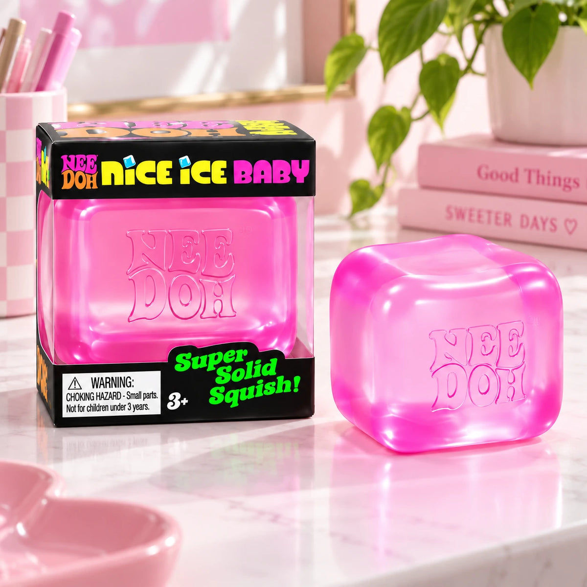 NeeDoh Nice Cube & Jelly Squish Slow-Rise Stress Relief Toy