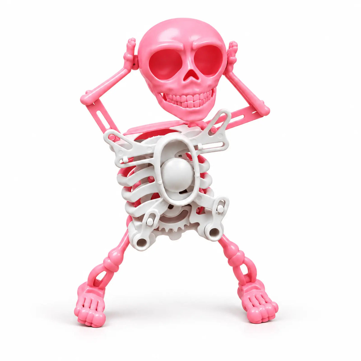 Dancing Skull Wind-Up Toy – Light-Up Halloween Skeleton