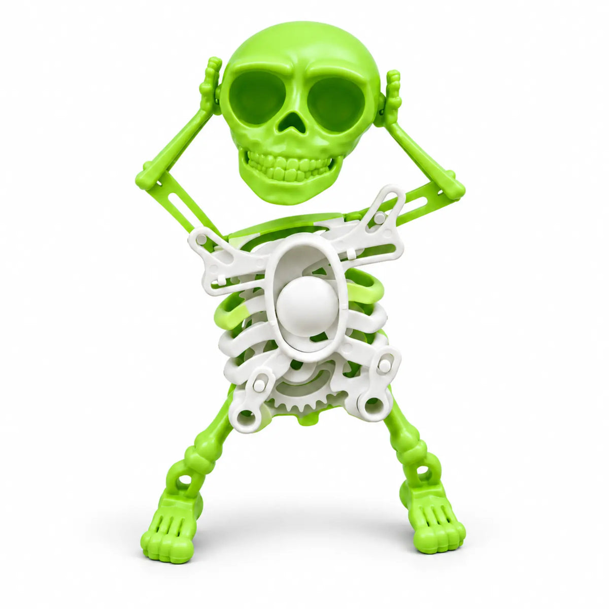 Dancing Skull Wind-Up Toy – Light-Up Halloween Skeleton