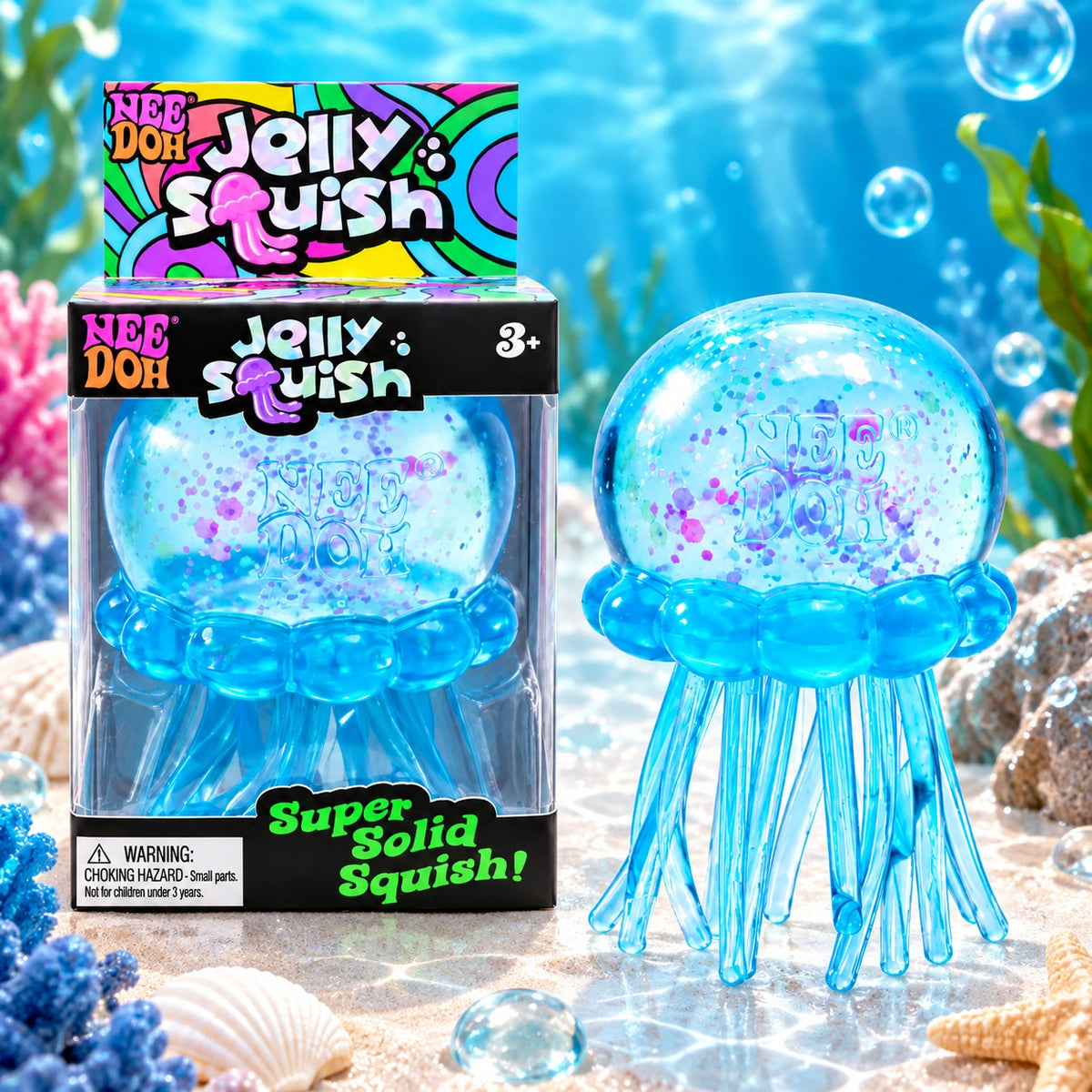 NeeDoh Nice Cube & Jelly Squish Slow-Rise Stress Relief Toy