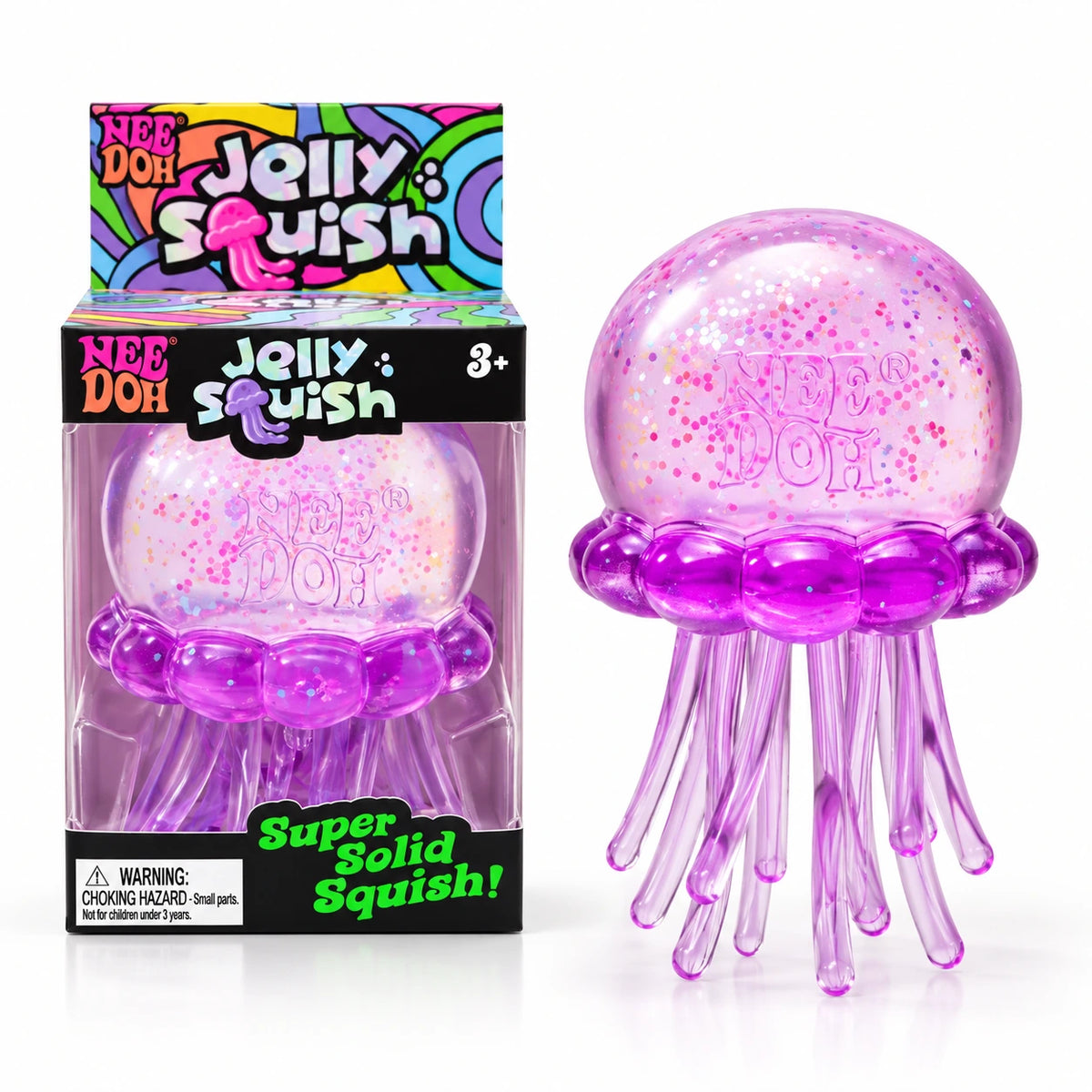 NeeDoh Nice Cube & Jelly Squish Slow-Rise Stress Relief Toy