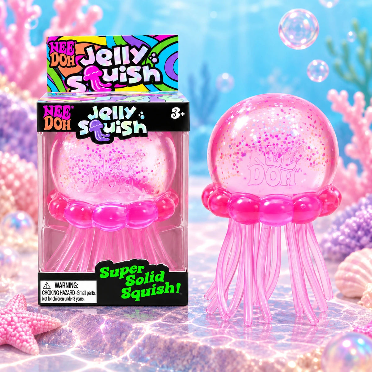 NeeDoh Nice Cube & Jelly Squish Slow-Rise Stress Relief Toy