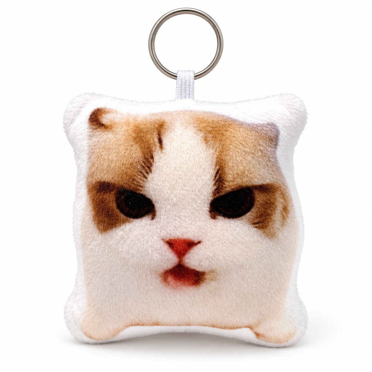 Funny Cat Voice Keychain – Cute Plush Meme Cat Bag Charm