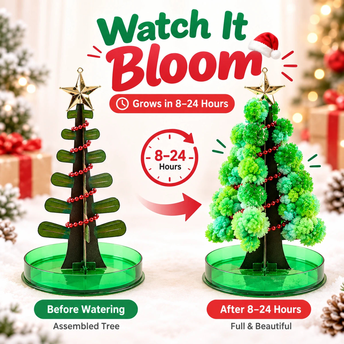 Magic Growing Christmas Tree Kit – DIY Crystal Growing Holiday Decoration