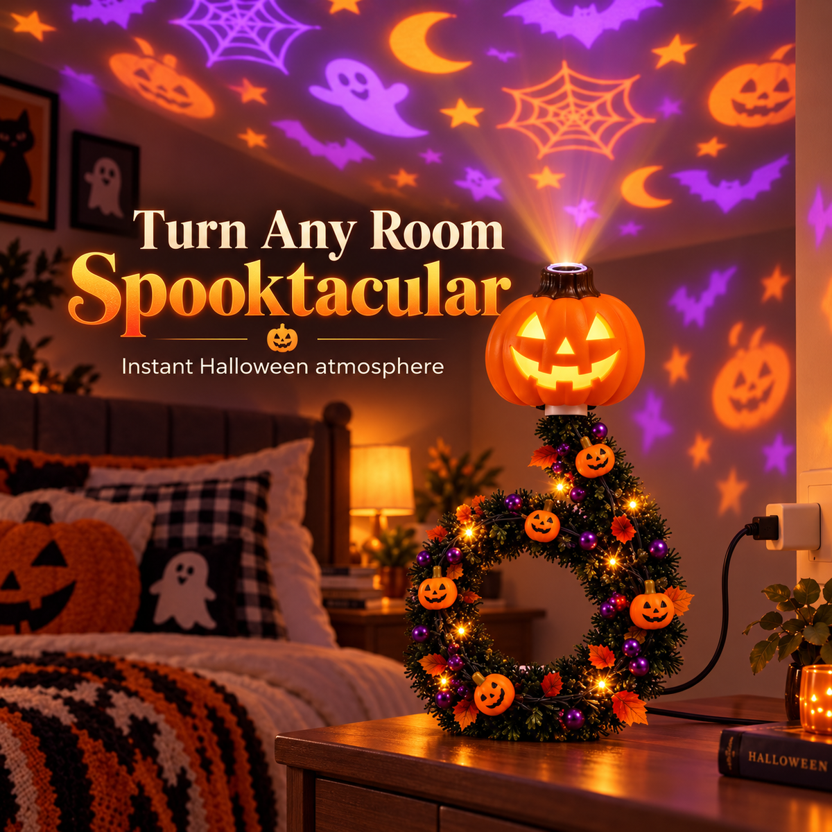 Holiday Magic USB Projection Light – Christmas & Halloween Edition