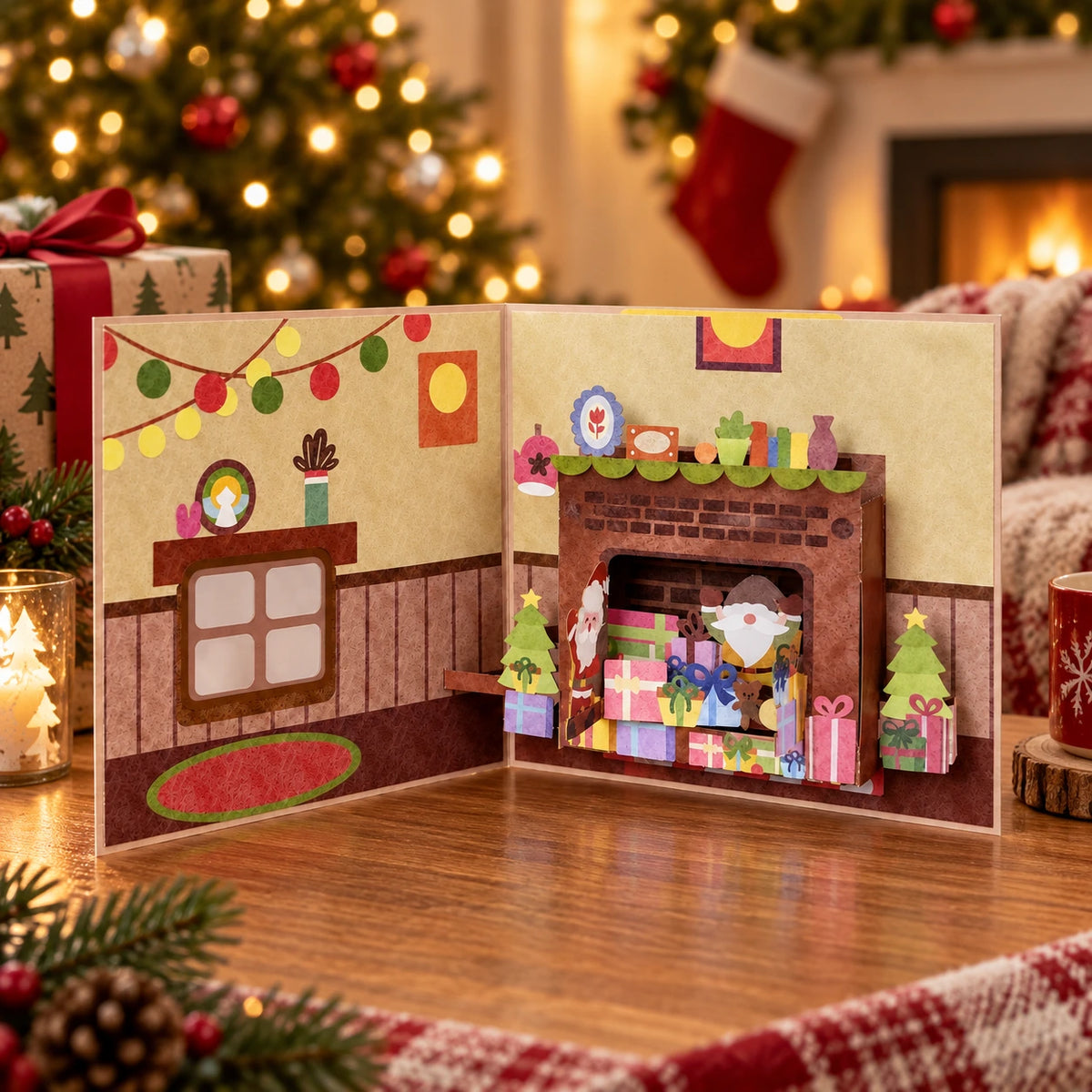 3D Pop-Up Christmas Greeting Card – Festive Holiday Surprise Gift