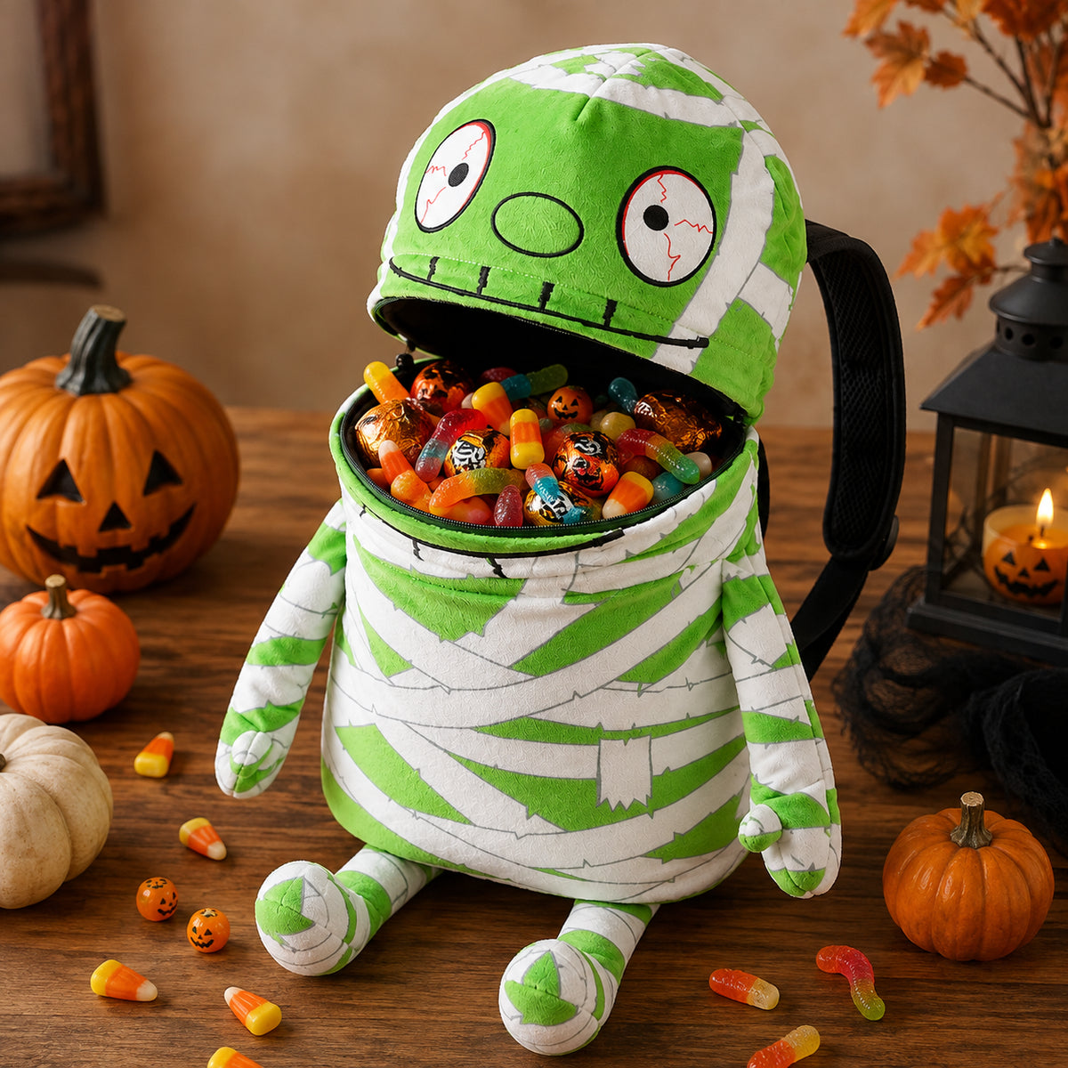 Halloween Interactive Mummy Candy Backpack – Singing Trick or Treat Bag
