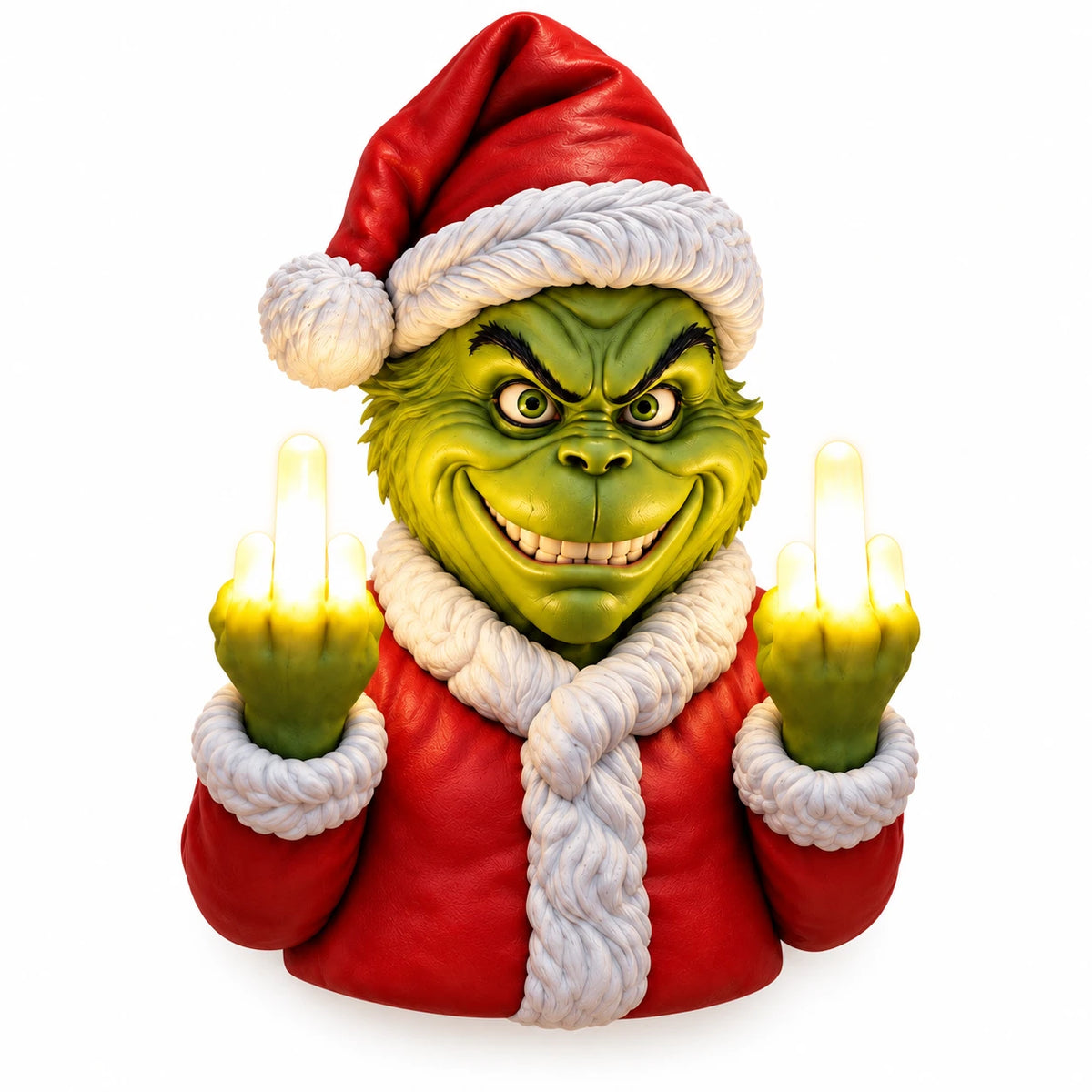 Naughty Christmas Glow – Funny Grinch Wall Light Decoration