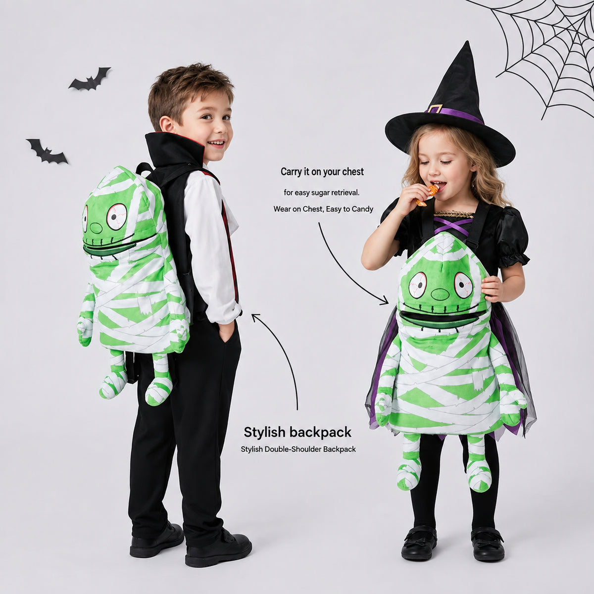 Halloween Interactive Mummy Candy Backpack – Singing Trick or Treat Bag