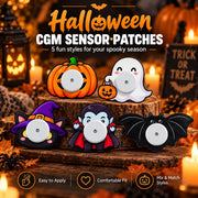 Halloween CGM Sensor Adhesive Patch – Fun Protective Covers for Glucose Monitor Sensors