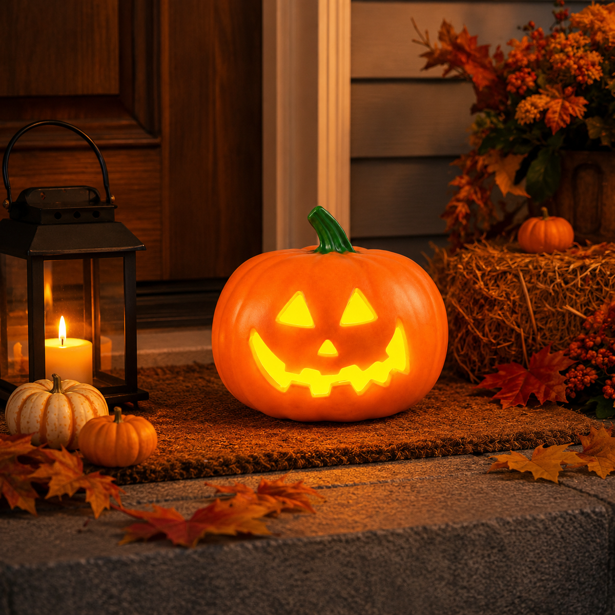 Light-Up Halloween Jack-O’-Lantern Pumpkin