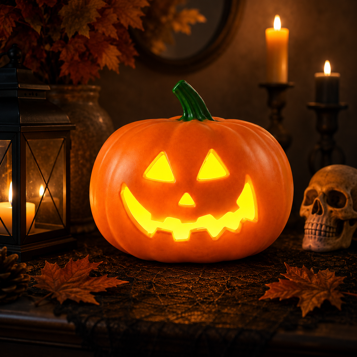 Light-Up Halloween Jack-O’-Lantern Pumpkin