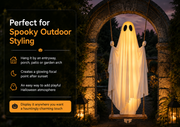 Light-Up Hanging Ghost Swing Decoration