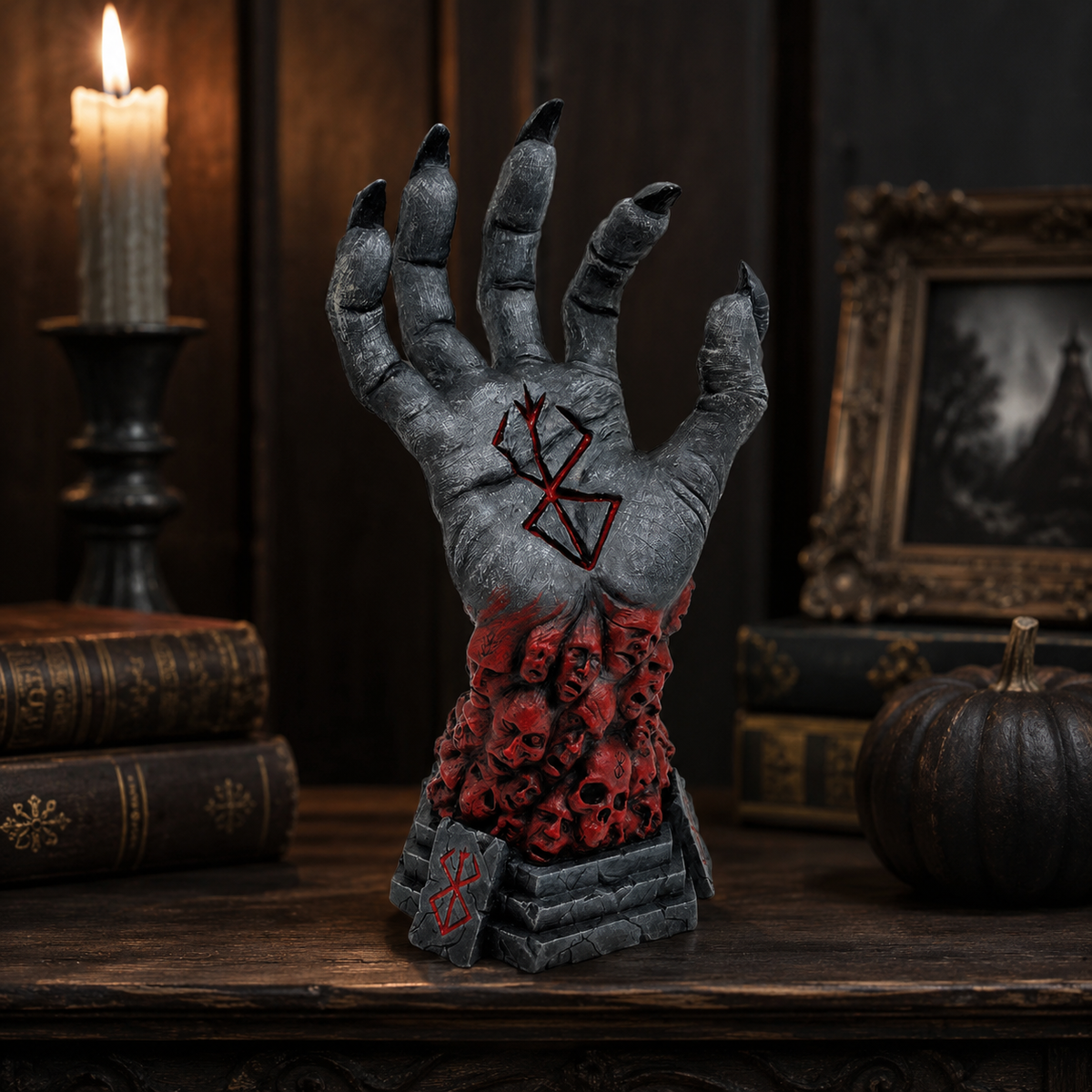 Dark Fantasy Demon Hand Resin Statue