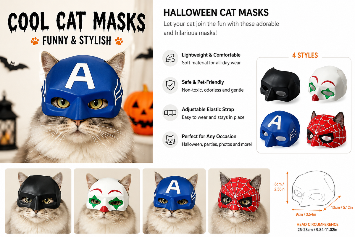 Funny Halloween Cat Mask