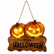 LED Halloween Wooden Hanging Sign