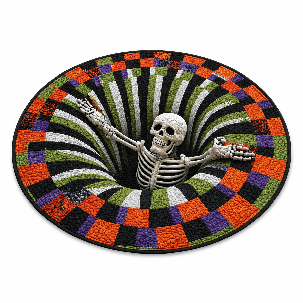 Halloween 3D Illusion Round Rug