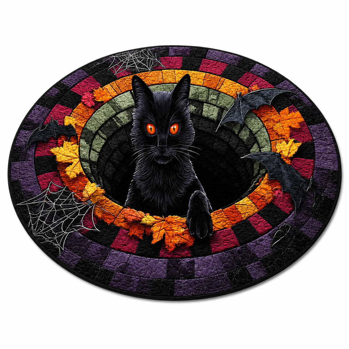 Halloween 3D Illusion Round Rug