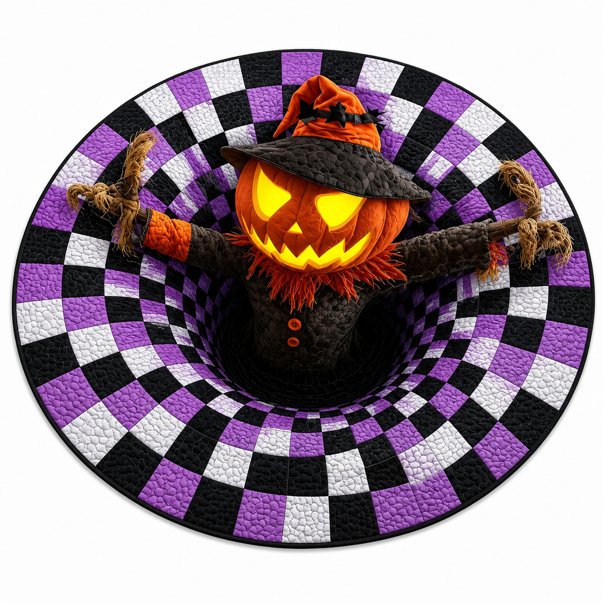 Halloween 3D Illusion Round Rug