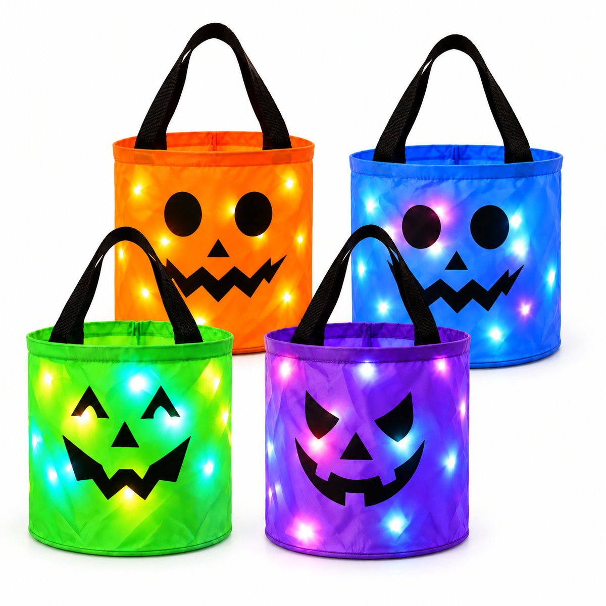 LED Halloween Pumpkin Candy Bucket