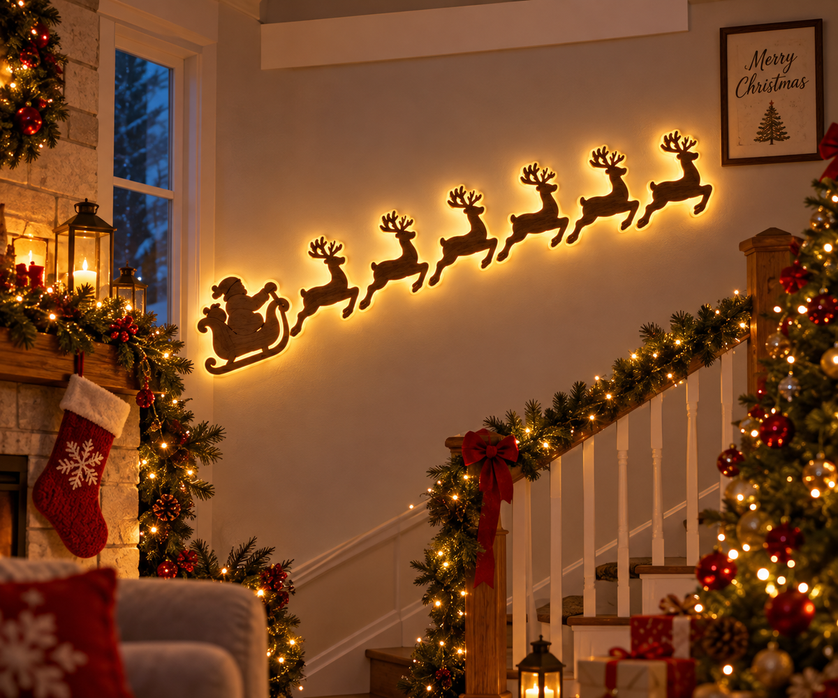 LED Christmas Wall Decor Lights – Festive Holiday Hanging Decorations