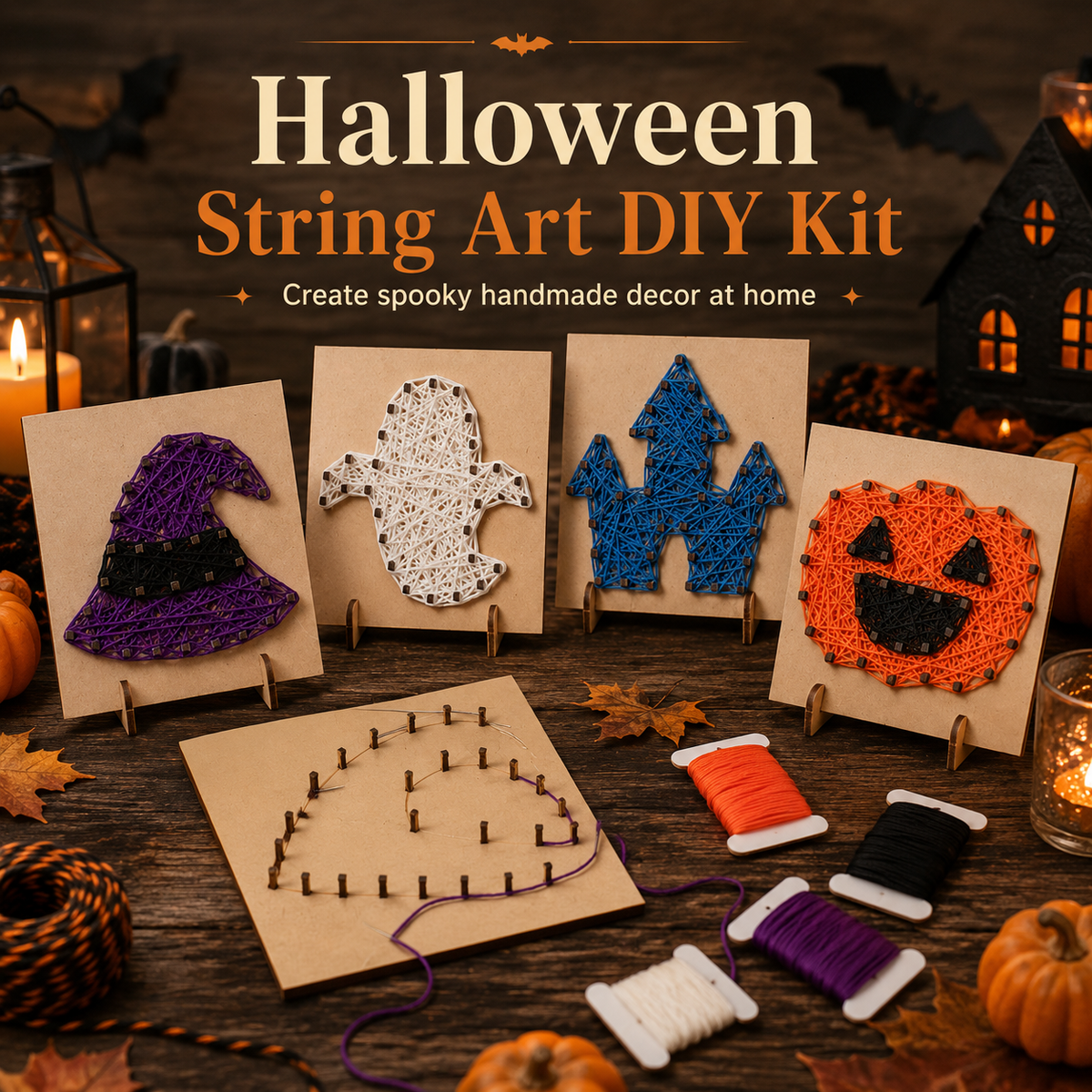 Halloween String Art DIY Kit