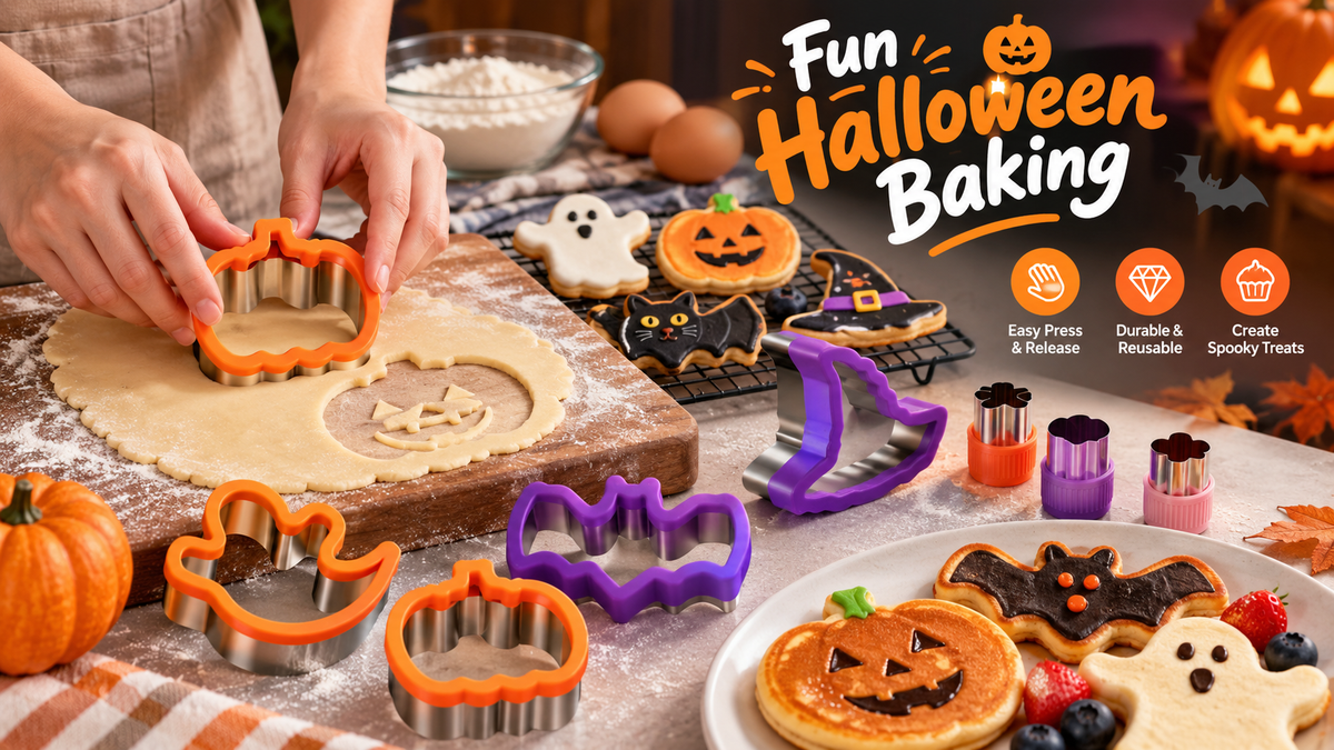 Halloween Cookie Cutter Set – Spooky Baking Shapes for Family Fun