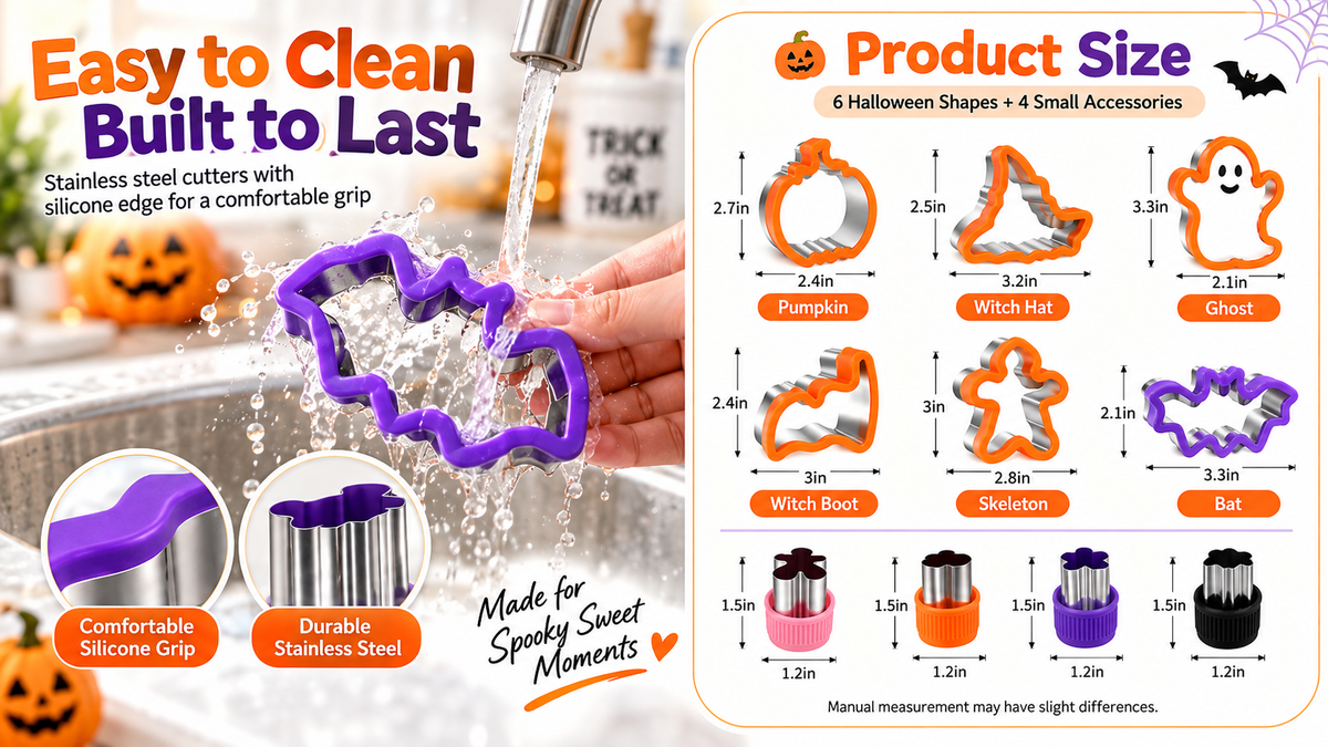 Halloween Cookie Cutter Set – Spooky Baking Shapes for Family Fun