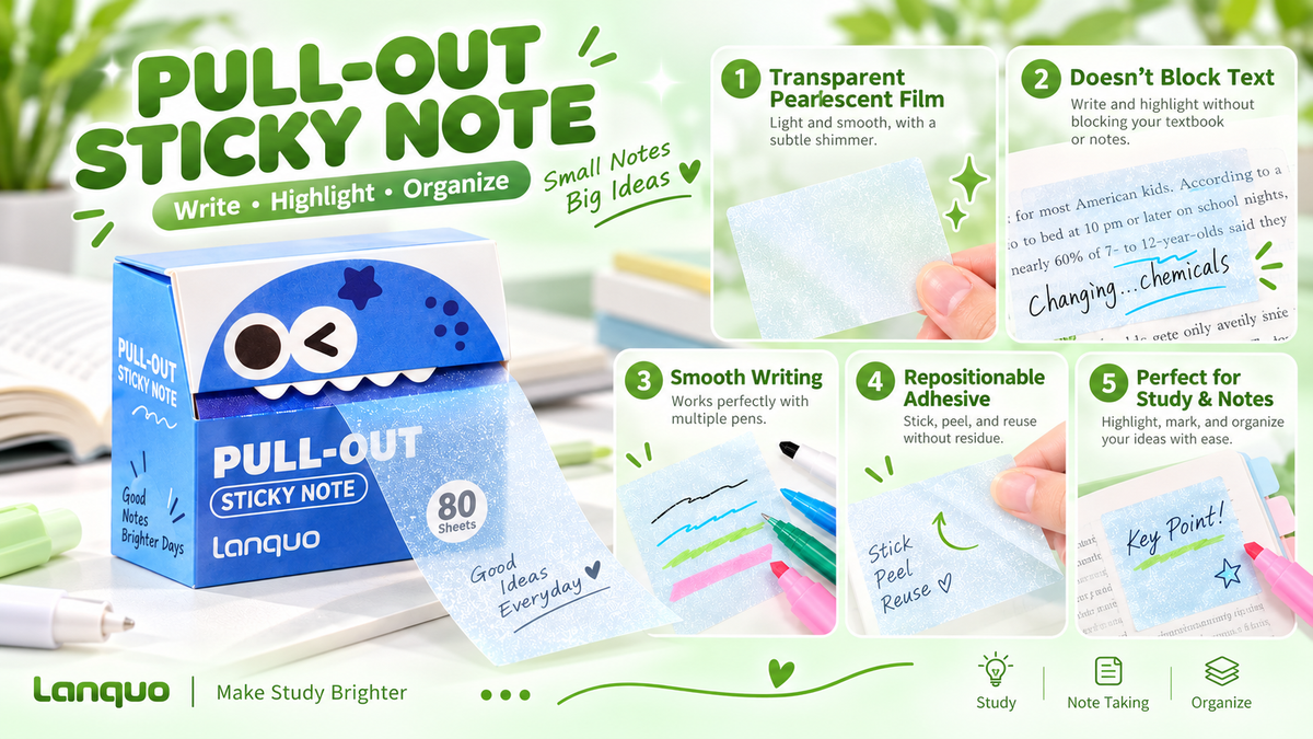 Pull-Out Transparent Sticky Notes