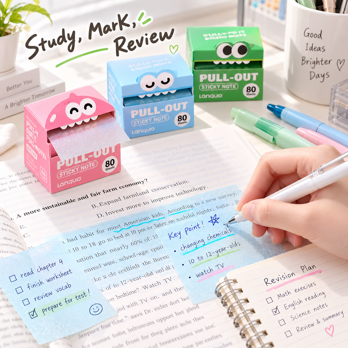 Pull-Out Transparent Sticky Notes