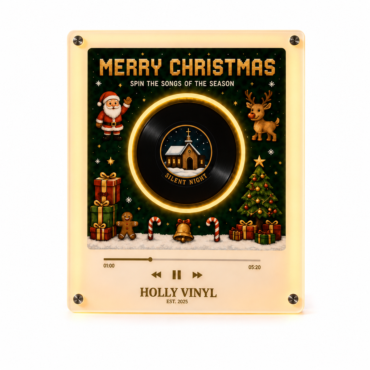 Christmas Rotating Music Refrigerator Magnet