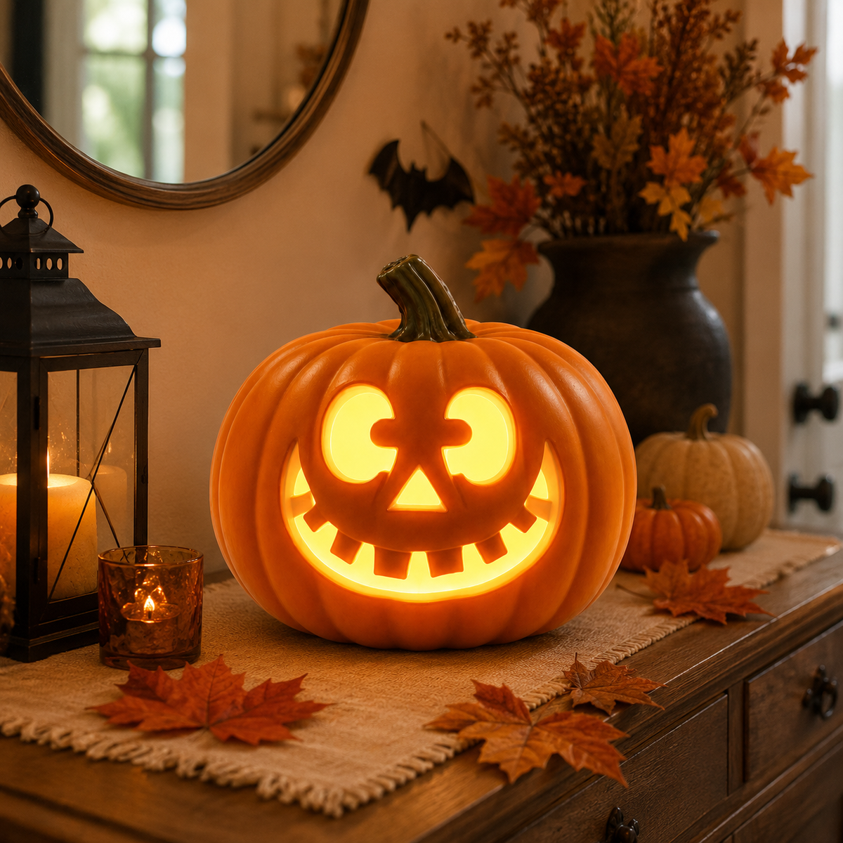 LED Pumpkin Lantern – Cute Halloween Light-Up Decor