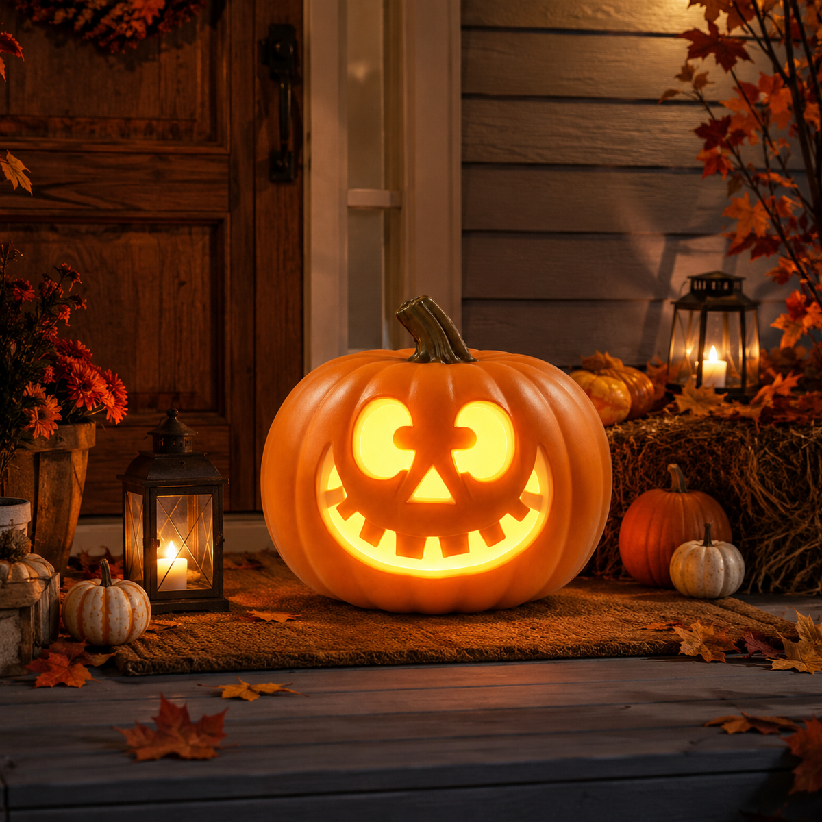 LED Pumpkin Lantern – Cute Halloween Light-Up Decor