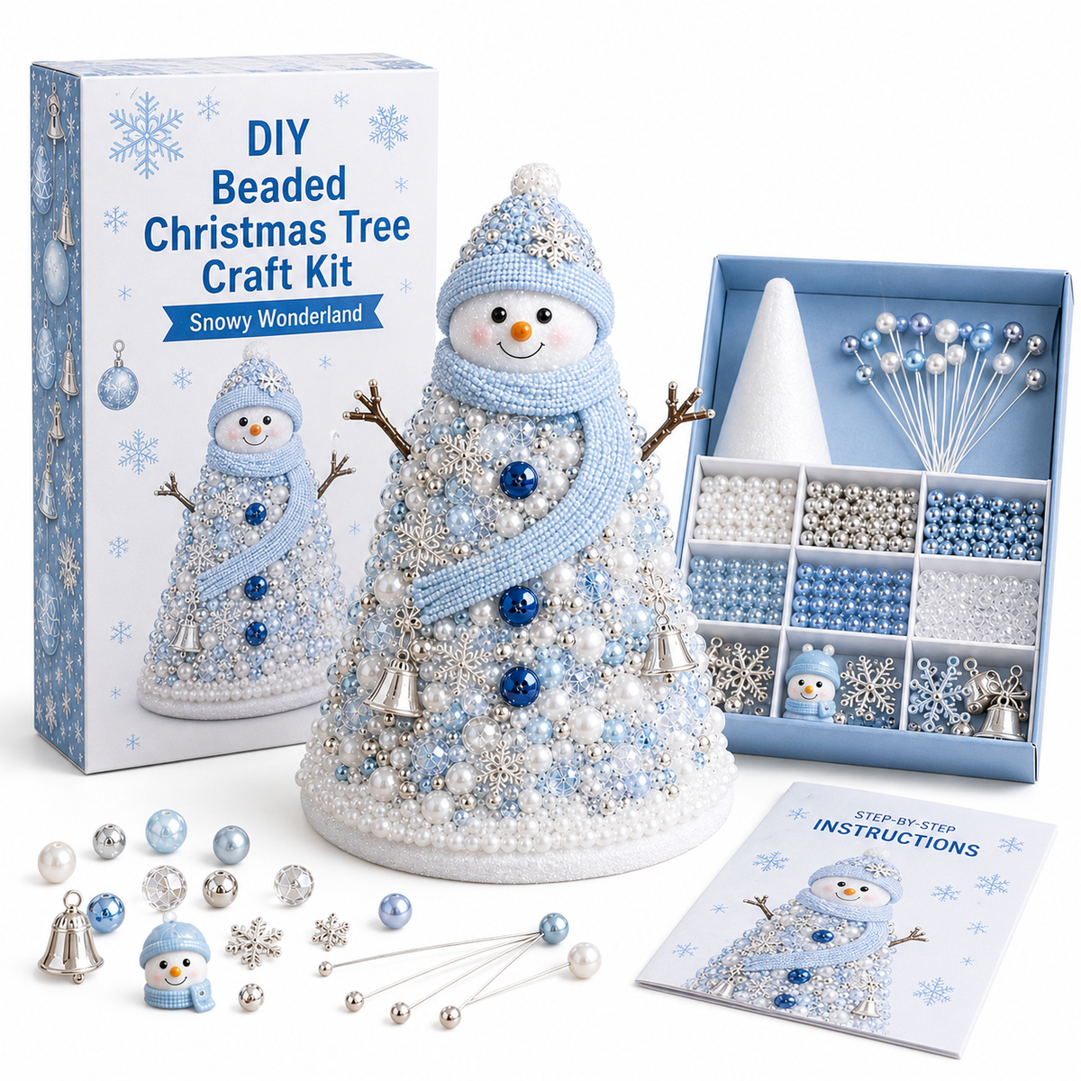 DIY Beaded Christmas Tree Craft Kit – Handmade Holiday Decoration