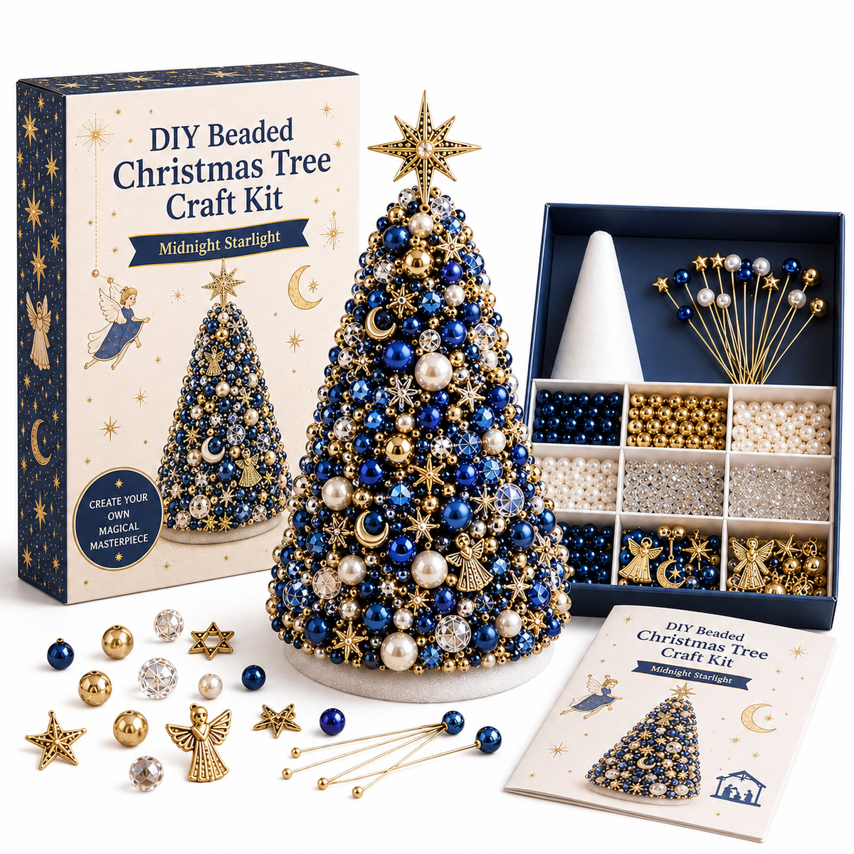 DIY Beaded Christmas Tree Craft Kit – Handmade Holiday Decoration