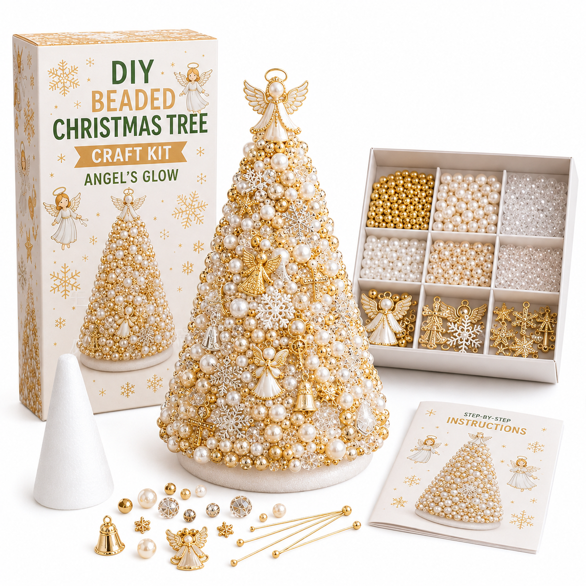 DIY Beaded Christmas Tree Craft Kit – Handmade Holiday Decoration