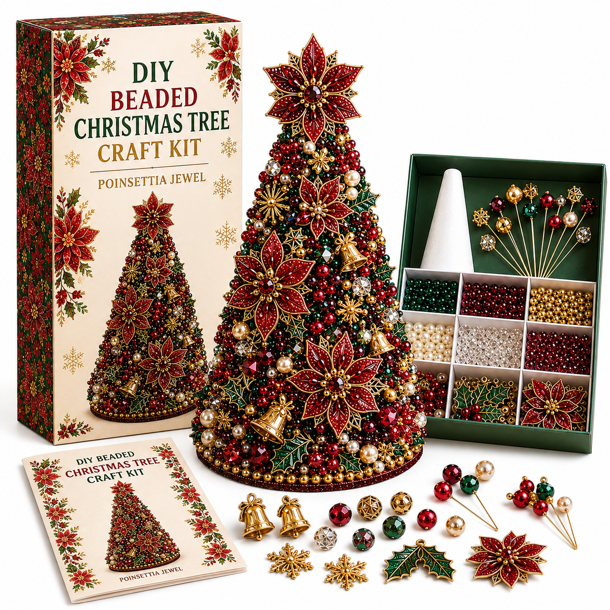 DIY Beaded Christmas Tree Craft Kit – Handmade Holiday Decoration