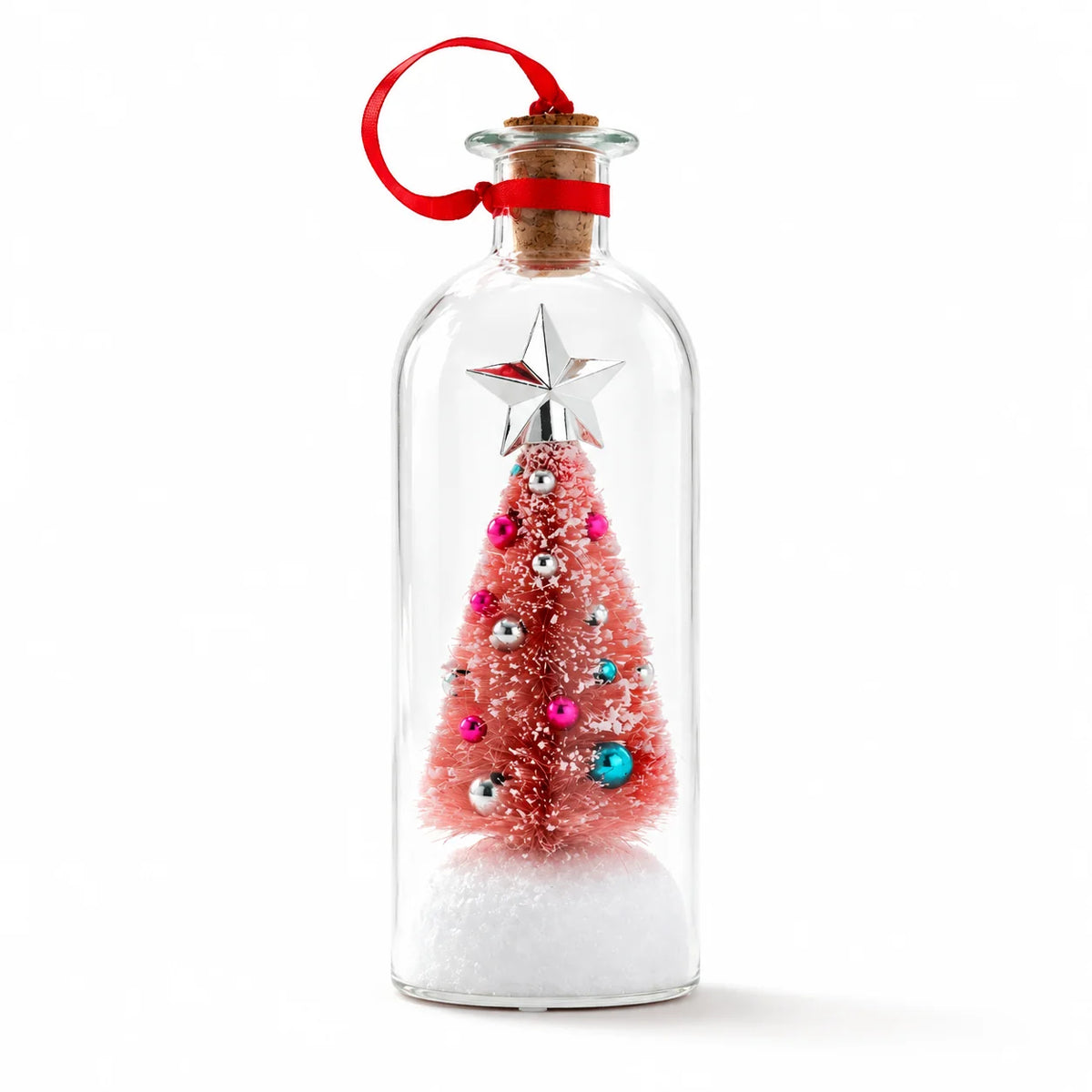 Christmas Tree & Snowman in a Bottle – Mini Holiday Keepsake Ornament