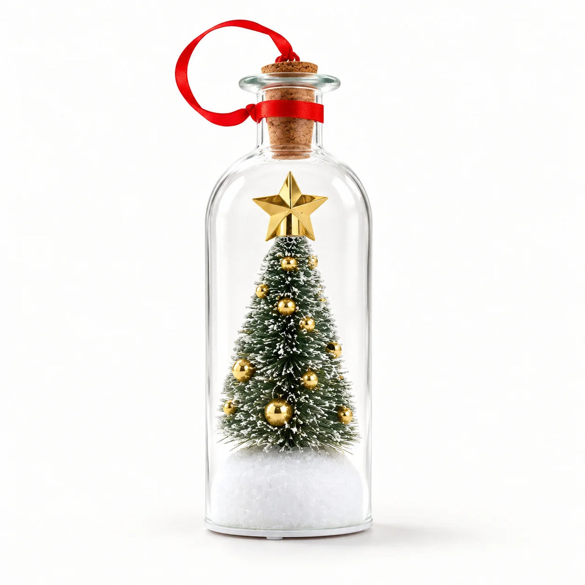 Christmas Tree & Snowman in a Bottle – Mini Holiday Keepsake Ornament
