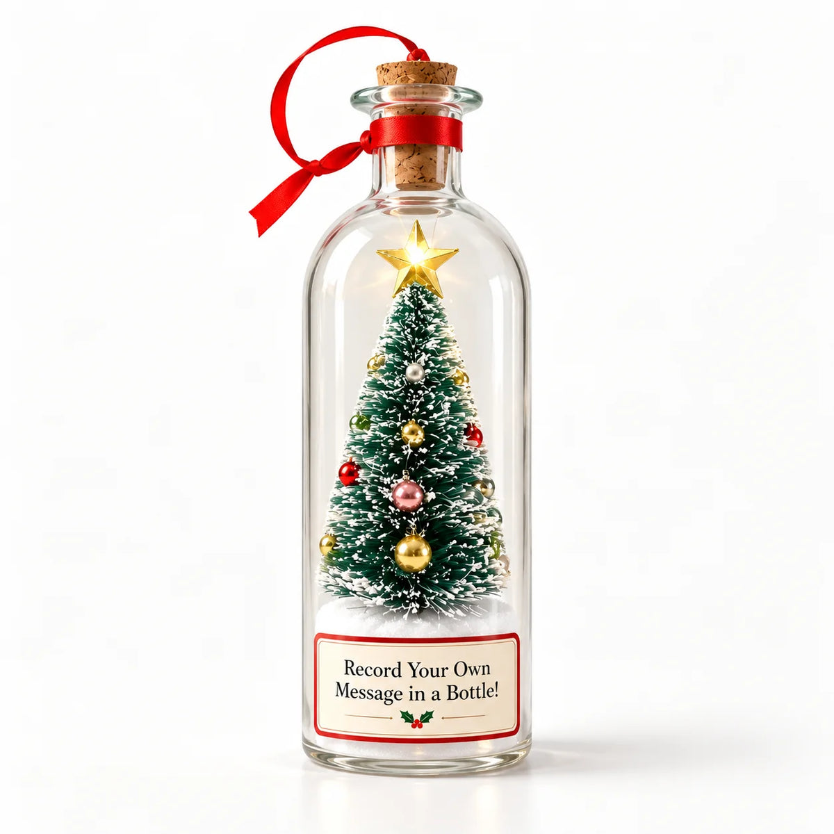 Christmas Tree & Snowman in a Bottle – Mini Holiday Keepsake Ornament